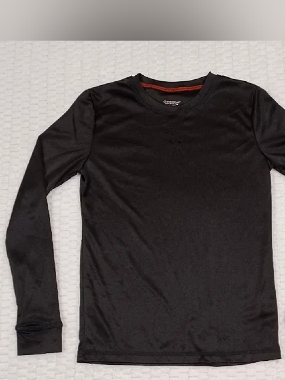 Men's Long-Sleeve Crewneck Shirt in Black